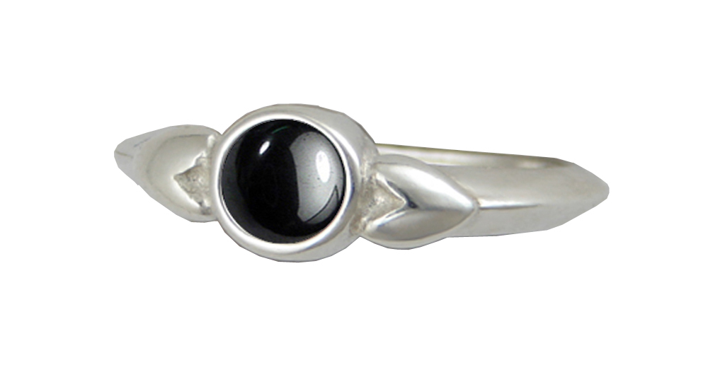 Sterling Silver When Two Hearts Are One Ring With Hematite Size 9